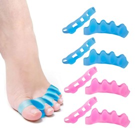Toe spreader 4 Pairs Toes Separator Foot Toe Spreader Bunion Pad Honeycomb Forefoot Pads Hammer Toe Pads Corn Pads for Toes Toe Separator Women Toe Separator Men Foot Care for Overlapping Toes