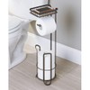 mDesign Toilet Roll Holder - Free Standing - No Drilling