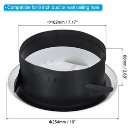 PATIKIL 8 Inch Round Air Vent, Ceiling Diffuser Grill Cover ABS Louver Soffit Vent for Bathroom Kitchen Living Room, White