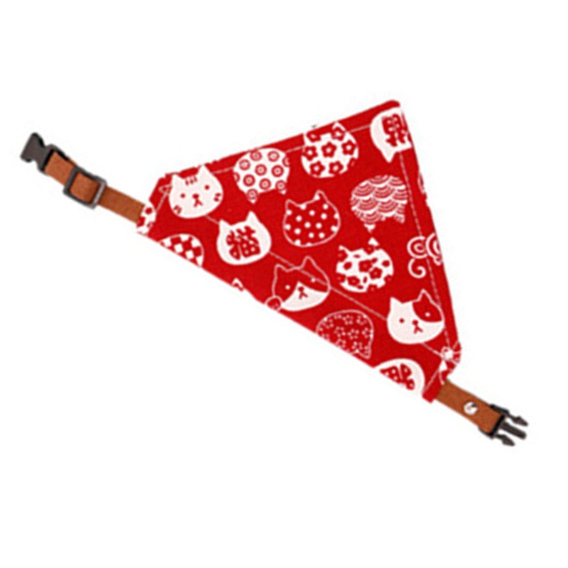 Cat Triangle Bib Cute Japanese Style Adjustable Mohair Pet Triangle