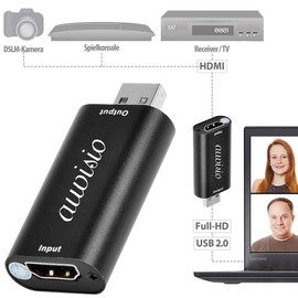 auvisio HDMI Grabber: HDMI-USB-Videograbber für Full-HD-Aufnahmen und -Streaming (HDMI USB Adapter, USB Video Grabber, Videos digitalisieren)