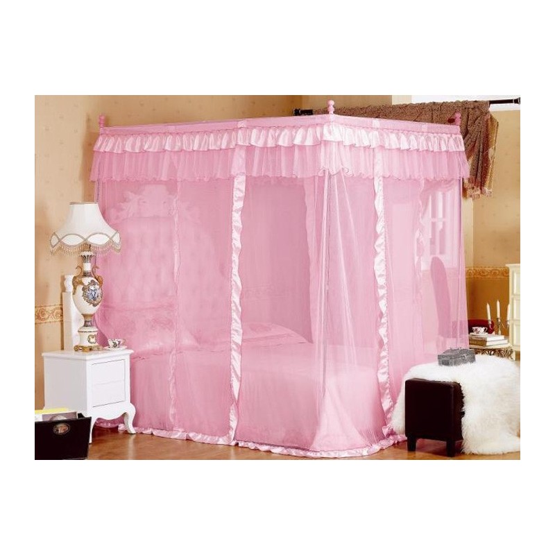 Luxury Princess Four Corner Post Bed Curtain Canopy Netting Mosquito
