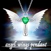 YLT 925 Sterling Silver Angel Wings Cremation Jewelry for Ashes