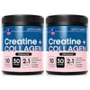GN Creatine and Marine Collagen Powder, 2 Pack Bundle, Unflavoured,