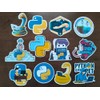 12 Stickers De Python, Programador, Pagatinas, Calcomanias