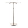 bjewego Rotating Keychain Display Stand - Height-adjustable Brushed Silver Metal
