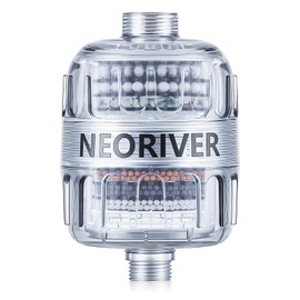 NEORIVER Shower Filter, Improves Skin and Hair Texture, Softens Hard Water, 15 Layers Filter to Reduce Chemicals, Removes Chlorine and Harmful Substances