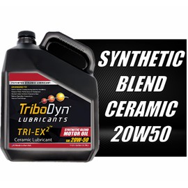 TriboDyn TRI-EX2 20W50 Synthetic Blend Motor Oil with Ceramic Coating (1 Gallon)