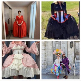 Pannier Petticoat Women Victorian Bustle Cages Hoop Skirt Cage Skirt for Women (White 4 Hoops)