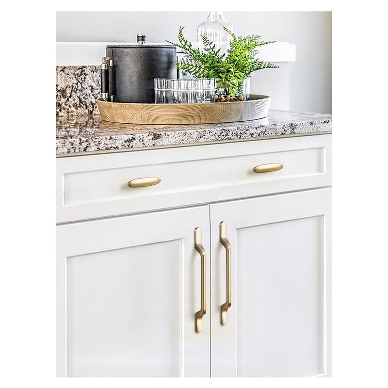 Goo-Ki 6pack Champagne Bronze Cabinet Drawer Knobs - 3" Full