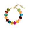 YueYueLoove Chunky Beaded Bracelets for Women Boho Multicolor Resin Beads