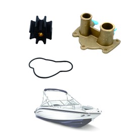 QNCKJZV MERCRUISER Water Pump Rebuild Kit - Includes Impeller, Cover, and O-Ring for 496, 8.2L, 5.7, 5.0, 4.3, and 350 Engines TC-2509