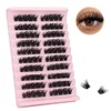 FANDIQ Cluster Lashes,100pcs DIY Eyelash Extension D Curl Volume Individual