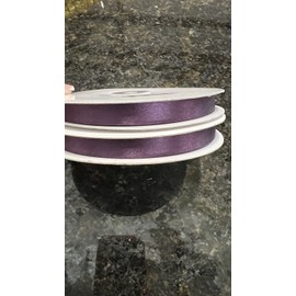 2 Rolls Plum  50 YD ROLL DOUBLE FACE SATIN RIBBON 1/2" 100 Yards Total