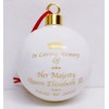 HM Queen Elizabeth II In Loving Memory Bauble 7 cm