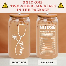 Nurse Gifts for Women - Nurses Week Gifts - Gift for Nurses - Nurse Rn LPN Practitioner Gift for Women - Retirement, Birthday, Graduation Appreciation Nursing Student Ideas - 16 Oz Can Glass