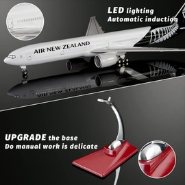 Lose Fun Park 1:130 Scale Large Model Airplane New Zealand Boeing 777 Plane Models Diecast Airplanes with LED Light for Collection or Gift