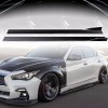 ZTT For INFINITI Q50 Gloss Black Side Skirt Rocker Panel