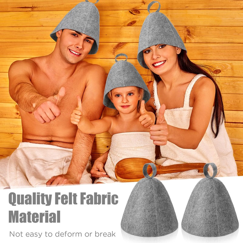 Jiuguva 6 Pcs Sauna Hats Wool Sauna Hats Russian Hat