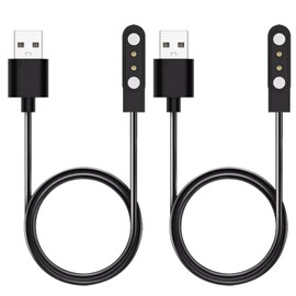 MADGININE 2 Pcs Smart Watch Charger, Smart Watch Charger 2 Pin Magnetic, Watch Charger 2 Pin 4mm, Portable Magnetic Charging Compatible with a Variety of Watch Models, for Travel,Office and Home