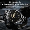 Relojes De Pulsera Hombre Relojes Cuarzo Acero Calendario