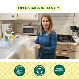 Sweet Paws x BTRBAG Dog Poop Bag Opener Device. Silicone Finger Grips, Attaches to Leash or Belt, A Better Way to Open Dog Waste Bags (Sweet Paws x BTRBAG)