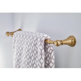 Moen YB8418BG Weymouth 18-Inch Single Towel Bar, Brushed Gold