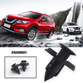 Create idea 50Pcs Car Bumper Fender Retainer Clips 0155309321 Nylon Black Push Type Rivet Fasteners For 8mm Hole Compatible With 350Z Pathfinder Primera
