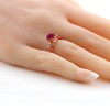 Gem Stone King 1.12 Ct Round Red Created Ruby White