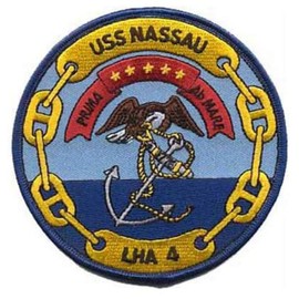 Squadron Nostalgia LLC USS Nassau- LHA-4 Patch – Sew On, 4"