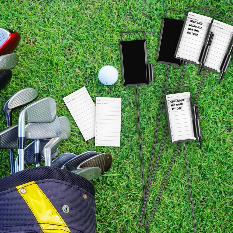 Shappy 4 Pcs Golf Metal Proximity Marker with Black Markers