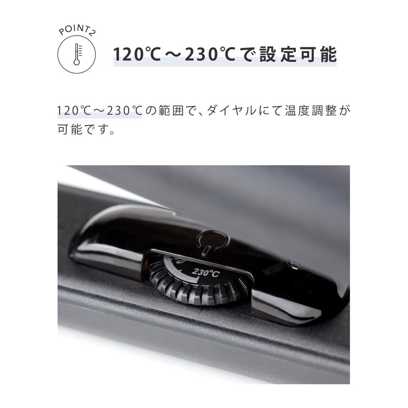 SALONIA Double Ion Straight Iron, Professional Grade 446°F (230°C), International