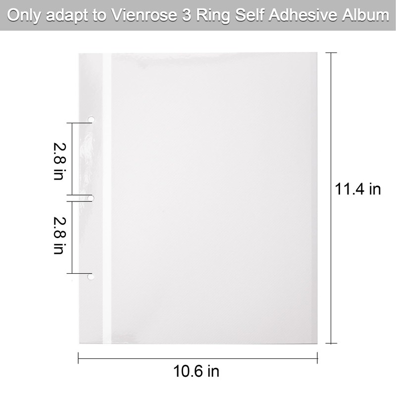 Vienrose Photo Album Self Adhesive Scrapbook Refill Pages for 12x12