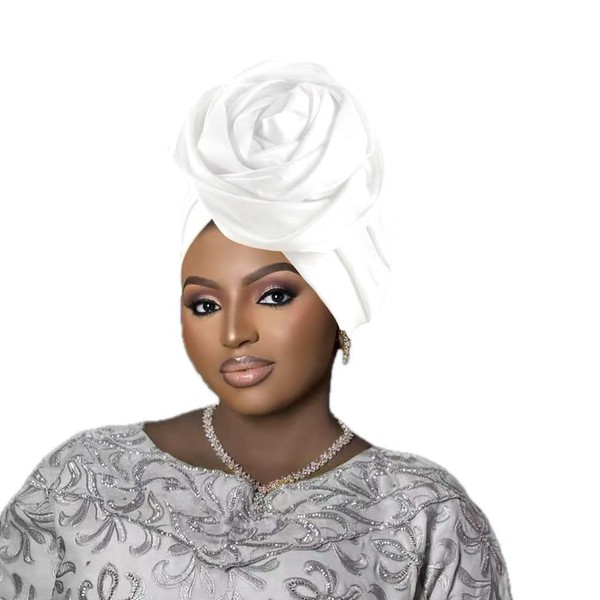 NJYFG Turbante Elegante con Diseño De Rosas, Estilo Africano, De