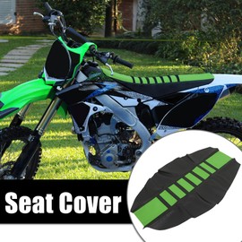 Motoforti Seat Covers Seat Cushion Soft Non-Slip Faux Leather Motorcycle Off-Road Motorcycle Universal Green Black