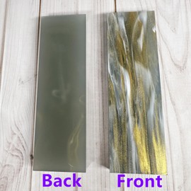 Uotowell Pre-Cut Epoxy Resin Scales Blanks for Decorative Inlays in Guitar Bodies, Necks, Engraved Knife Handle and Gun Grips - Stone Gray