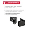 Gedotec Glass Door Hinge Top & Bottom Black Matt Square