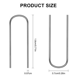 200pcs High Temperature Nichrome Wire Jump Rings 2100℉ Sliver Crafts Kiln Wire w/Storage Box U-Shaped Hanger Hooks for Christmas Clay Ornaments Making