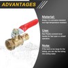 uxcell 4Pcs Brass Water Mini Ball Valve Shut Off Switch,