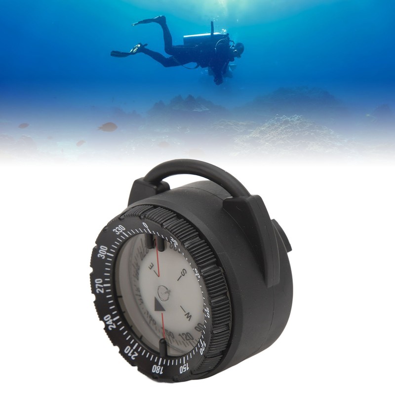 50M Underwater Diving Compass Luminous Magnetic Waterproof Pipe Clamp Diving
