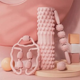 VitalComplete 4-Piece Foam Roller Set - Color: Pink Four Pcs Set