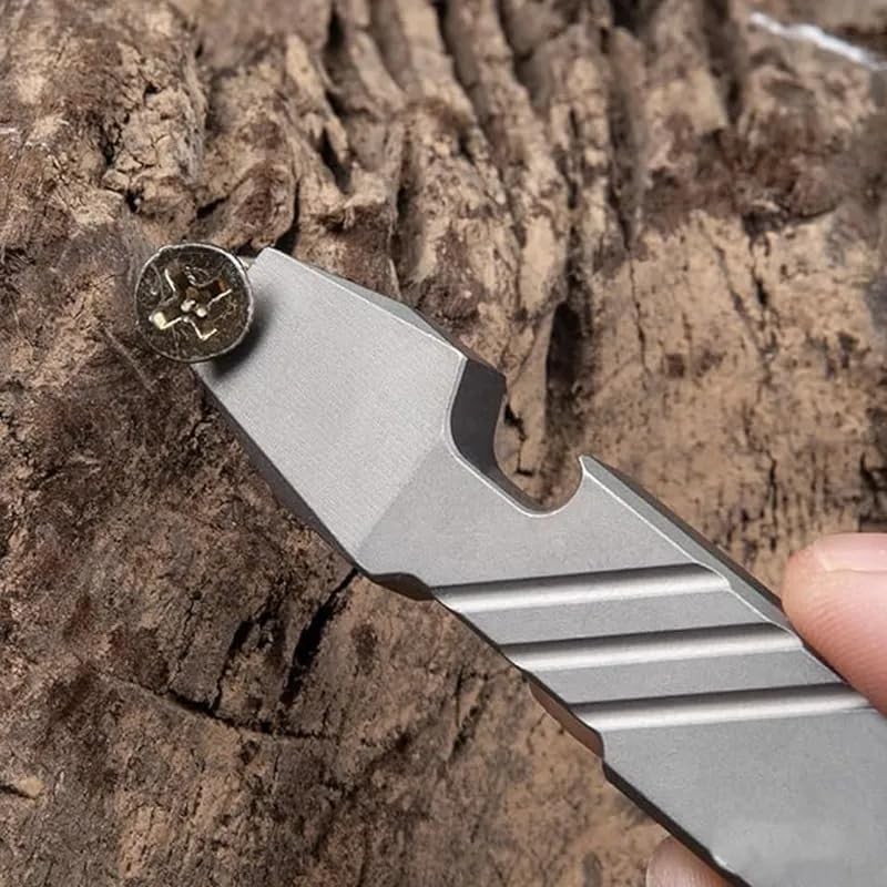 Titanium EDC Pry Bar Tool – 4” Pocket Prybar with