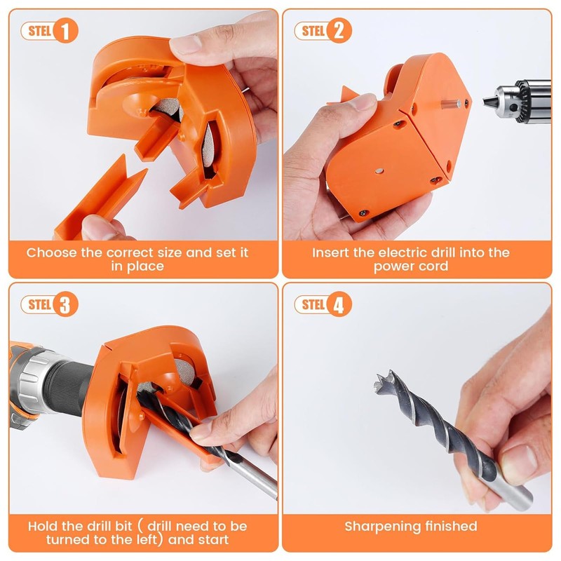 YUENTOEN Multipurpose Drill Bit Grinding Sharpener with 2 Grinding Wheels,