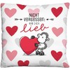 Sheepworld Plush Cushion Motif "Hab Dich lieb" Decorative Cushion, 25