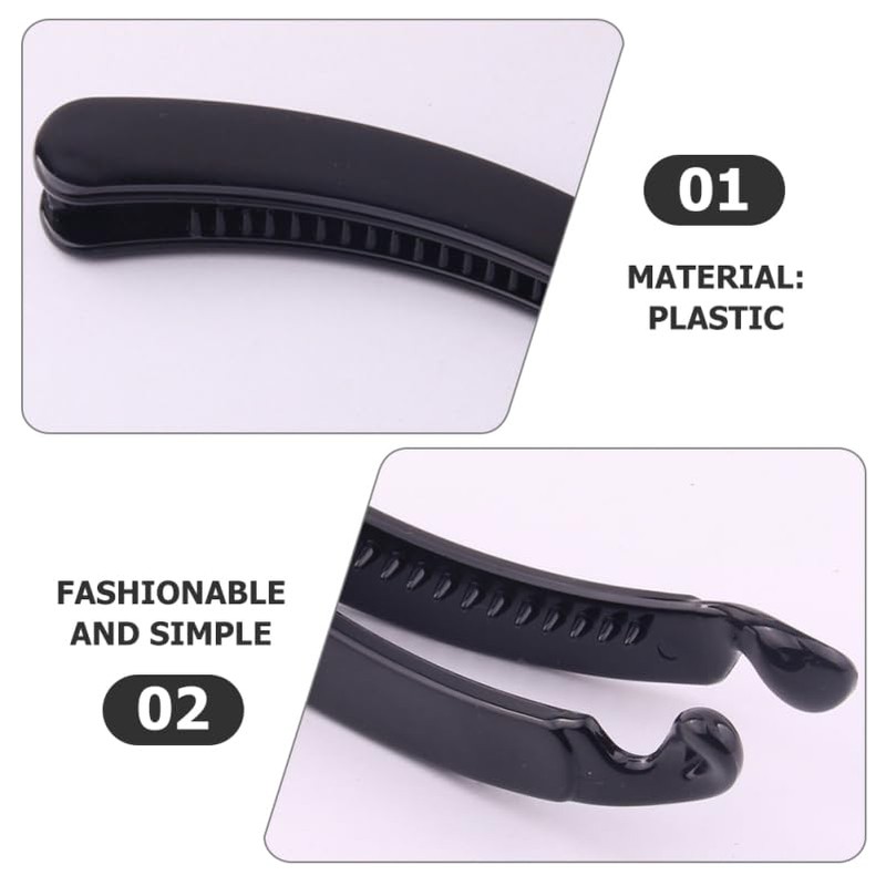 FOMIYES 6pcs Curly Hair Accessories Banana Holder Hair Clips for