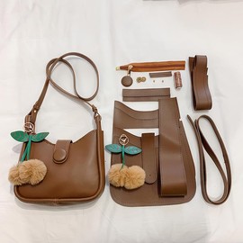 Generic Moeruruya Shoulder Bag DIY Kit Handmade Bag Handmade Handbag Women Business 2 Way Tote Bag #Brown