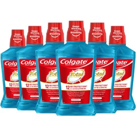 Colgate Colgate Total Pro-Shield Alcohol Free Mouthwash, Antibacterial Formula, Peppermint - 500 mL, 16.9 fluid ounce (6 Pack)