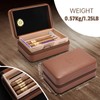 Demcigar Cigar Humidor, Leather Cigar Case with Cedar Wood Shelf,