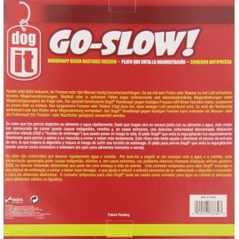 Dogit Dog Bowl Slow Feeder for Wet or Dry Dog Food, Go Slow Anti-Gulping Dog Dish, Black, L