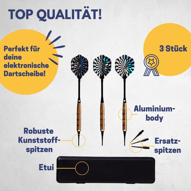 Best Sporting Safety Darts, Sabre, 3 Darts with Plastic Tip